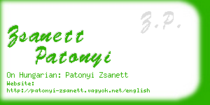 zsanett patonyi business card